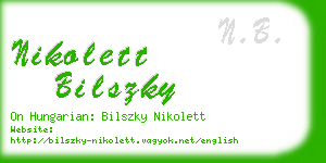 nikolett bilszky business card